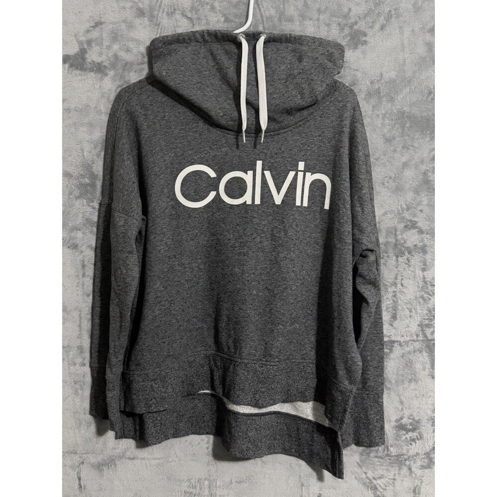 Calvin Klein Gray Cowl Neck High-Low Pullover Sweatshirt Women's Large